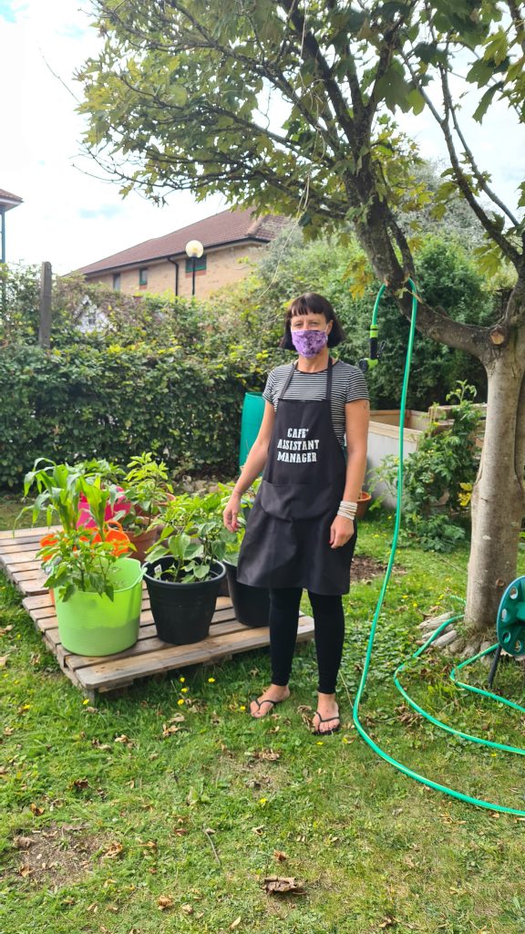 woman planting some flowers